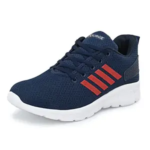 Bourge Men's Loire-z-168 Navy and Red Running Shoes-6 Kids UK (Loire-z-168-06)
