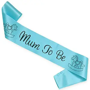 Wobbox Baby Shower Mom to Be Satin Sash, Baby Shower Caremony Sash, Baby Shower Sash for A Memorable Celebration, Baby Shower Decorations Items-(FP1112)