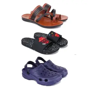 DRACKFOOT Men's Sandals | Lightweight Wear| Stylish & Easy to Wear For Men's GR-SAN-(3-COMBO)-3151-3034-3121-9