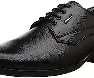 Bata Mens Flat Uniform Dress Shoe, Black, 7 UK