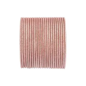 Efulgenz Metal Brown Dotted Textured Alloy Bangles for Women (24 Pcs) Size 2-8