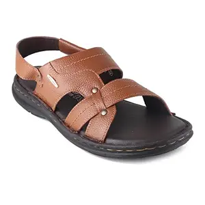 Red Chief Tan Leather casual sandals for men
