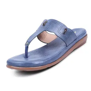 TRASE Rio Stylish Flats Slippers for Women (Teal, 6 UK)