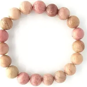 Natural Rhodonite Bracelet 10mm Bead Crystal Gemstone Minerals Harmony Love Stacking Bracelet For Boys & Girls
