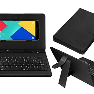 Acm Keyboard Case Compatible with Samsung Galaxy A9 Mobile Flip Cover Stand Plug & Play Device for Study & Gaming Black