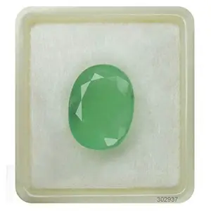 STONEFLEX Natural Emerald Stone 9.25 Carat / 8.50 Ratti Green Loose Certified Emerald/Panna Gemstone for Men's and Women's