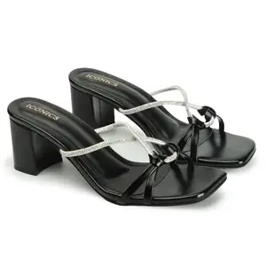 iconics Women Sandal,Black,UK-5
