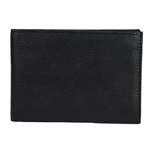 Leatherman Fashion LMN Men Black Genuine Leather Wallet (3 Card Slots)