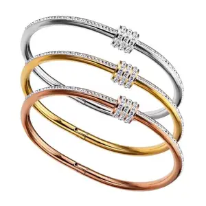 MIAMI bracelet for women Bangles for women Anti Tarnish Stylish Adjustable Bracelet for girls rose gold Kada for Women Accessories Anti Tarnish Jewellery Stainless Steel Cuff Bracelet gifts Combo
