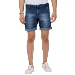 BEEVEE Mens Denim Lycra DMX Fixed Waist 3/4th Short.
