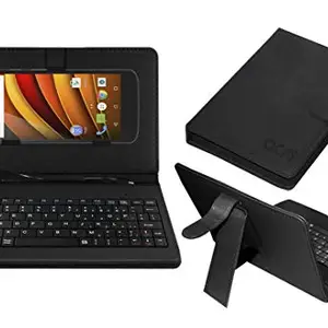 ACM Keyboard Case Compatible with Motorola Moto X Force Mobile Flip Cover Stand Direct Plug & Play Device for Study & Gaming Black