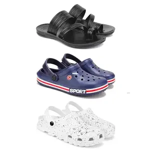 DRACKFOOT Men's Sandals | Lightweight Wear| Stylish & Easy to Wear For Men's GRT-SAN-(3-COMBO)-3152-3015-3057-10