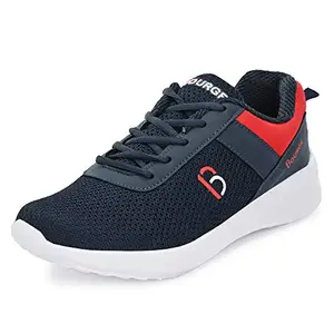 Bourge Men Loire-Z147 Navy and Red Running Shoes-7 UK (41 EU) (8 US) (Loire-278)