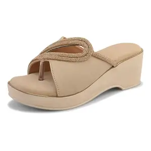 Centrino Women's Wedge Heel Sandals | Stylish Slip-On Sandals for Ladies | Soft Cushioned Footbed for Comfort | Elegant & Trendy Design | Lightweight and Durable Fashion Footwear 9404-4