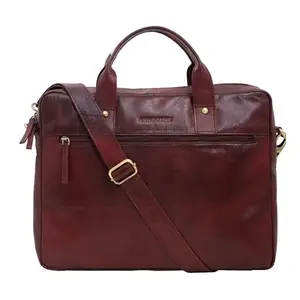 ANNODYNE Leather Executive Formal Office Bag | Shoulder Laptop Messenger Bag For Men | MacBook|Note Book Upto 14 Inch| Crossbody Handbags