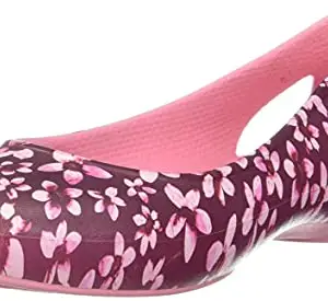 Crocs Women's Garnet/Floral Boots-2 UK (W4) (204086-6MY-W4)