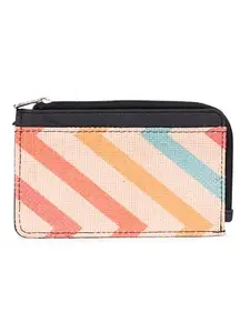 ZOUK EDA Card Holder Wallet | 4 Card Slots, Cash Coin Pocket | Vegan Leather Slim Case for Men & Women | Stylish ATM Card Holder | WavBeach