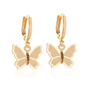 STYLISH TEENS dc jewels Glamorous Hoop Earrings For Women & Girls (Rose Gold)