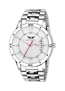 Analog Day Date Functioning Stainless Steel Chain Watch for Men LCS-8011