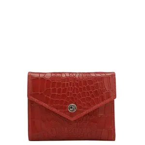 Da Milano Mini Leather Wallet for Women - Red