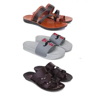 DRACKFOOT Men's Sandals | Lightweight Wear| Stylish & Easy to Wear For Men's GRT-SAN-(3-COMBO)-3151-1590-3125-9
