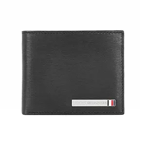 Tommy Hilfiger Encore Leather Passcase Wallet for Men - Black, 12 Card Slots