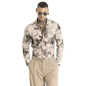 SNITCH Nordi Cream Abstract Shirts