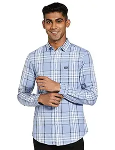 The Indian Garage Co Men Slim Fit Checkered Full Sleeves Spread Collar Casual Shirt