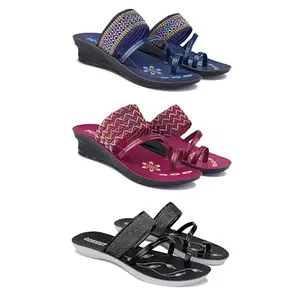 Women's Sandals | Lightweight | Stylish & Easy to Wear For Women's GR-SAN-(3-COMBO)-1953-1949-1946-5