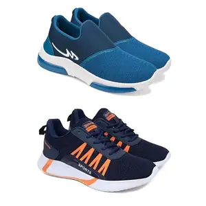 DRACKFOOT Men's Sports Shoes Collection Gym,Running,Men's Sports Shoes for Every Sport GR-(Combo-2)-1077-1002-10 Multicolor