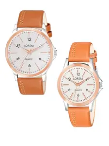 Silver Stylish Dial Analog Watch for Lovely Couple LR94-LR341