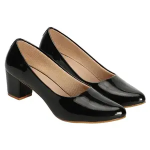 Shoesphere Block Heel For Women (Black, 6)