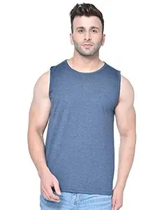 CHKOKKO Tank Tops Sleeveless T-Shirt for Men Gym Wear Vest Solid Stylish Round Neck Running Sando for Sports Workout Fitness & Casual or Beach Wear