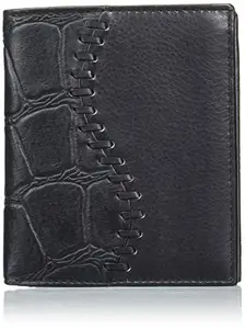 Tamanna Men Black Genuine Leather Wallet (8 Card Slots) (LWM00088_2ND)