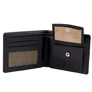 Keviv Soft Leather Wallet for Men (JEGW102BLACK), Black