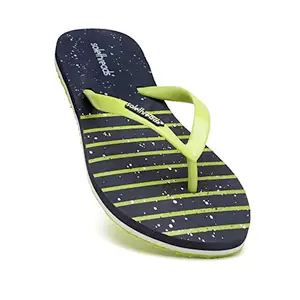 SOLETHREADS ACE | Comfortable | Digital Print | Fun | Bright | Colourful | Beach | Sketch | Flip Flops for Women | 5UK | NAVY