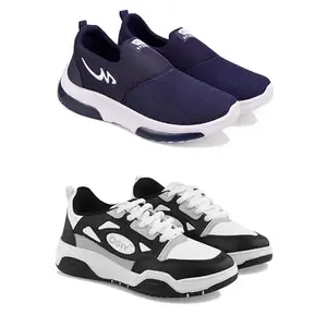 DRACKFOOT Men's Sports Shoes Collection Gym,Running,Men's Sports Shoes for Every Sport GRT-(Combo-2)-1078-1070-10 Multicolor