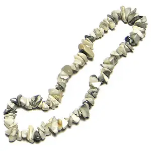 Nature's Crest Howlite Natural Stone Tumbled Chip Bracelet Gemstone for Vastu Healing Mediation Reiki & Pooja