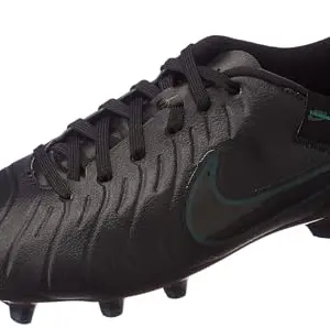 NIKE Mens Legend 10 Academy Running Shoes Fg/Mg-Black/Black-Deep Jungle-Dv4337-002-10Uk