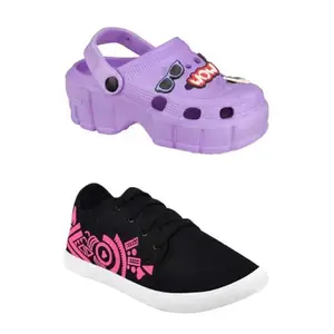 SPORTER Extra Soft Classic Casual wear with Flexibility Technology Heels Combo for Women's/Girl's(2012+1980) Multicolor