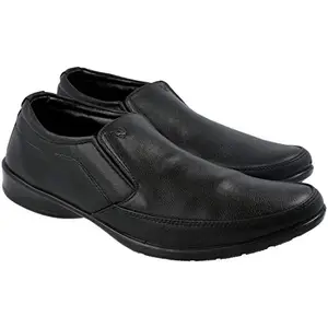 Walkaroo Men's Synthetic Leather Black Formal Shoes - 7 UK (WF6002)
