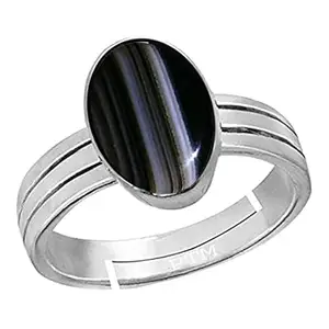 PTM Natural Sulemani Hakik 5.25 Ratti or 5 Carat Astrological Certified Gemstone Pure Sterling Silver/925 bis Hallmark Adjustable Ring for Men - nfba2525