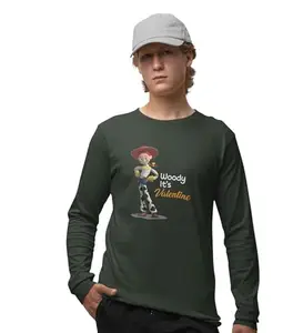 Bag It Deals It's Valentine Baby: (Green) Full Sleeve T-Shirt for Singles