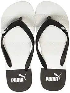 Puma Men's Neon 4 IDP Black-Silver White Flip flop-10 Kids UK (38028903)