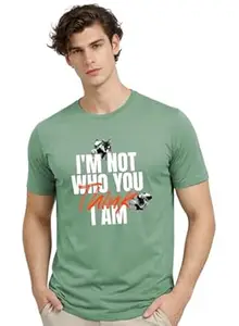 ADRO Mens Printed T-Shirt | Cotton Regular Fit Streetwear Tshirt | Trendy Graphic Design Casual T Shirt for College & Outings