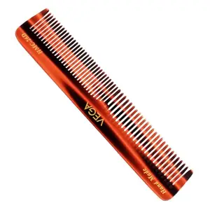 Vega Tortoise Shell Half Coarse Graduated Dressing Hair Comb,Handmade, (India's No.1* Hair Comb Brand)For Men and Women,Small (HMC-26D)