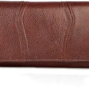 REEDOM FASHION Genuine Leather Women Evening/Party, Travel, Ethnic, Casual, Trendy, Formal Brown Genuine Leather Wallet (7 Card Slots) (Brown) (RF4628)