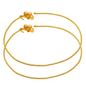 Superstore18 Brass Micron Gold plated Fashion Jewellery thin string strand design Anklet payal pajeb for Women (SST1351AKSV)