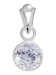 Clara Certified Zircon 9.3cts or 10.25ratti Silver Pendant for Men & Women