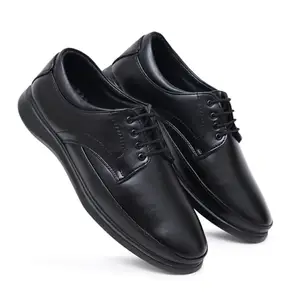 SHUAN Synthetic Leather Formal Shoes for Men Black